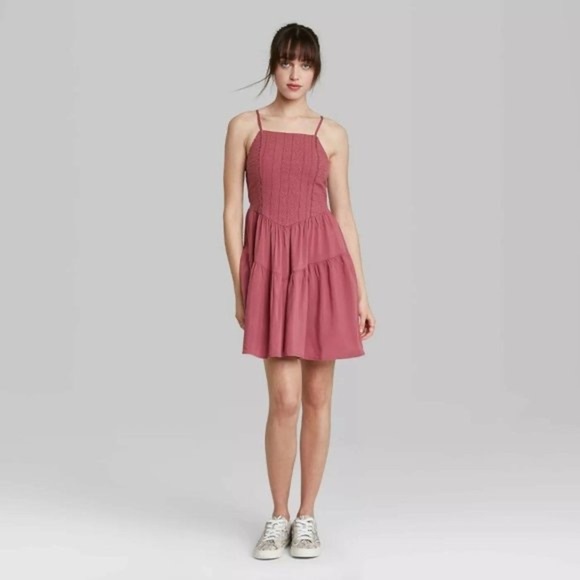 Wild Fable | Embroidered Tiered Mini Dress - Picture 2 of 13